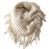 EUBUY Fashionable Autumn Winter Kids Toddler Knit Warmer Tassels Neck Scarf Circle Loop Round Scarves Shawl(Beige)