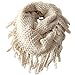 EUBUY Fashionable Autumn Winter Kids Toddler Knit Warmer Tassels Neck Scarf Circle Loop Round Scarves Shawl(Beige)