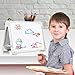 Magnetic Dry Erase Board for Kids, OUSL 16X12'' Small Desktop Foldable Reminder Board Magnet White Board Double-Sided Portable Whiteboard Easel for Children