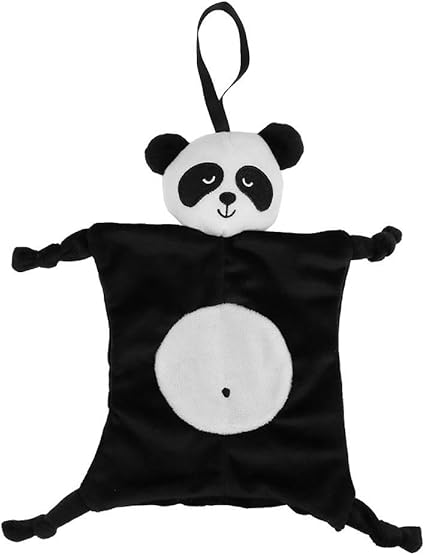 VIPECO Durable Baby Soothing Towel Cartoon Animal Educational Plush Rattle Toys(Panda) Material: Soft Plush Cloth