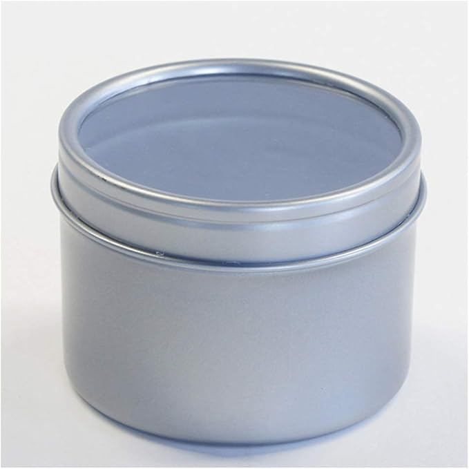 Pack of 24 Reusable Round Metal Food Storage Containers Tinplate