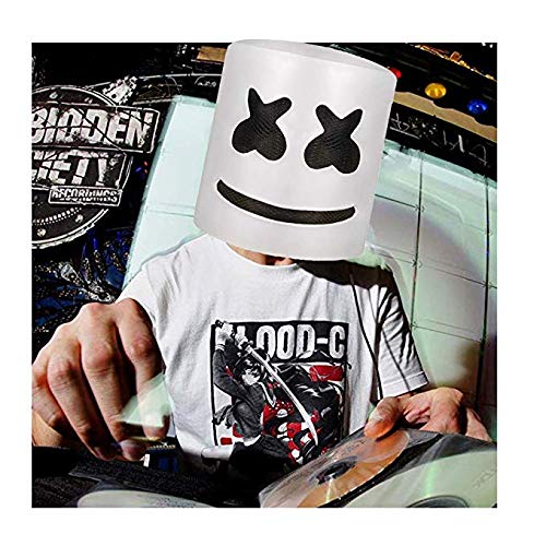 Demi Sharky DJ Marshmello Helmet/Marshmellow mask for Kids＆Adult/Latex Marshmello Mask for Music,Party etc