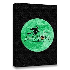 Abstract Green Moon with Pop up Black Pattern...