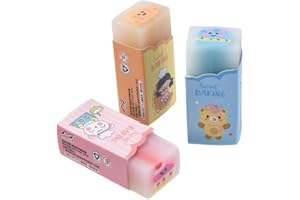 KUNFOWL 18 Pack Dessert Erasers for Kids, Kawaii Erasers for Students, Jelly Erasers for School Supplies Prize Gifts Party Favors