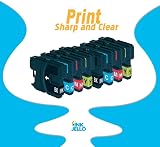 InkJello Ink Cartridge 8pk Black Cyan Magenta Yellow for Brother DCP-185C view 6