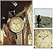 Homello Vintage Double Sided Wall Clock Iron Metal Silent Quiet Grand Central Station Wall Clock Art Clock Decorative Double Faced Wall Clock 360 Degree Rotate Antique Wall Clock (Dark Brown Color)