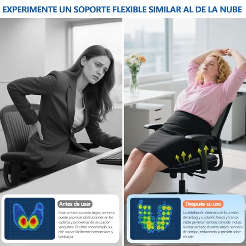 Air Cojin de Viaje,Cojín Asiento Aire Portátil ,Asiento Viaje Presión Alivio con Firmeza Ajustable,Diseñado para la Zona Del Coxis,Alivia la Ciática,Apto para Su Uso en Coches,Oficinas y Hogares