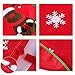 Unomor 42 inch Christmas Tree Skirt with Reindeer, Snowman, Christmas Tree and Snow Flakes for Christmas Decoration Red