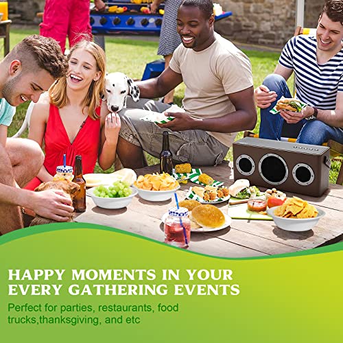 greensight Large Paper Bowls 32 oz，100 Pack Compostable Bowls