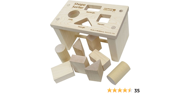 natural wood shape sorter