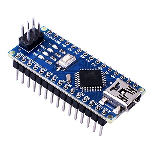 UNIROI Mini Nano V3.0 CH340G ATmega328P 5V 16M Micro Controller Board for Arduino (with 2pcs 15pin headers, 1pcs 6pin headers) UKY64