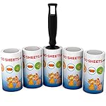 Pet Hair Roller, Lint Roller, Lint Remover and Pet Hair Remover in one From SuperiorMaker - HUGE 5 PACK - 450 Sheets - Best For Lint & Pet Hair Removal - Pet Lint Roller with Easy to Remove Sheets