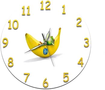 Reloj De Pared De Acrílico Redondo Creative Gracioso Patrón Prohibición