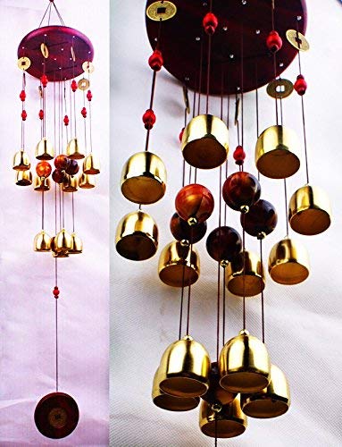 CRD PRODUCTS Feng Shui Wind Chime for Bedroom Brass Bell Wind Chimes for Bedroom Home Positive Energy Balcony Bedroom (Brass 13 Bell)
