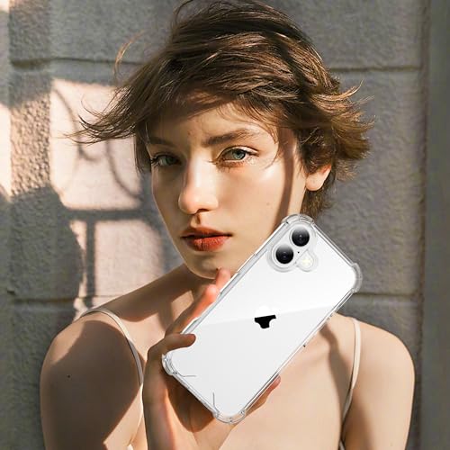 ORETECH 4 in 1 Case for iPhone 17 (6.3 Inches) with [2 Tempered Glass and 1 Camera Glass] Shockproof Slim Hard PC Case with Transparent TPU Bumper