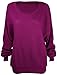 ZJ Clothes Women's Plus Size Long Sleeves Baggy Style Oversize Sweater Jumper