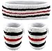 Funny Guy Mugs Unisex Sweatband Set (3-Pack: 2 Wristbands with Zipper/Wrist Wallet & 1 Headband)