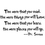 Dr Seuss Baby Shower Ideas Dr seuss the more that you read wall art vinyl decals letters love kids bedroom wall sayings