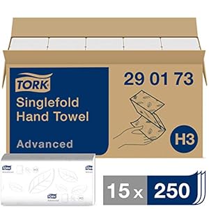 Tork Z-gevouwen papieren handdoeken Advanced 290173 – H3 vouwhanddoeken voor papieren handdoek dispenser – absorberend…