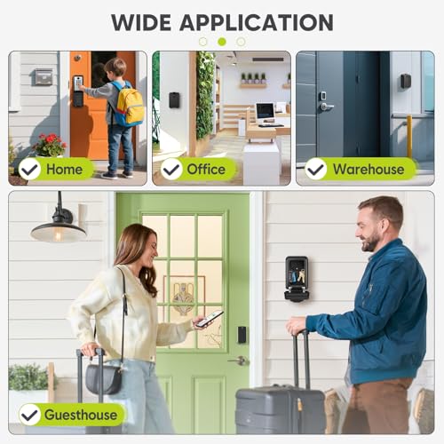 NEWIROVE Outdoor Key Safe Large Key Box with Code Waterproof Safe Key Box Wall Key Holder 12 Digits Key Box for Home Garage Office, Grey