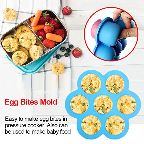 Accessories for 3 Quart Instant Pot with Recipe Cookbook for Electric Pressure Cooker - Steamer Basket, Sealing Ring, Magnetic Cheat Sheet, Egg Bites Mold, Steam Rack, Food Tongs, Silicone Mat, Mitts