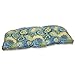 Pillow Perfect 535364 Outdoor/Indoor Omnia Lagoon Tufted Loveseat Cushion, 44