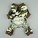 Fitwarm Stylish Army Green Camouflage Dog Shirts Jumpsuit for Pet Cat Camo Clothes Apparel, Medium
