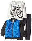 Calvin Klein Boys' Blue Jacket, Long Sleeve Tee and Pant Set