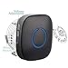 SadoTech Wireless Doorbells for Home, Apartments, Businesses, Classrooms, etc. - 1 Door Bell Ringer & 1 Plug-In Chime Receiver, Battery Operated, Easy-to-Use, Wireless Doorbell w/LED Flash, Black