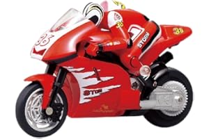 8012 RC Stunt Motorcycle for Adults, Mini Electric Jumping Bike with Gyroscope, Remote Control Motorbike, High Speed Trick Ra