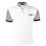 BT.classics Men's Cotton Short Sleeve Polka Dot Polo Shirts Slim Fit