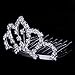 ROFIFY Women Girls Silver Crystal Rhinestone Headband Comb Hair Clip Princess Wedding Bridal Elegant Tiara Crown FJ16