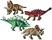 Schleich Mini Dino (Dinosaur) Figures T-Rex, Velociraptor, Stegosaurus, Spinosaurus, Triceratops, Quetzalcoatlus, Saichania & Pentaceratops Gift Set Bundle with Matty's Toy Stop Storage Bag - 8 Pack