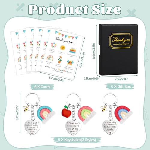 iZoeL Thank You Teacher Gifts for Women Men Best Teacher Gifts Thank You Cards Keyring Gift For Teacher End Of The Year - Graduation Gifts for Nursery Assistant Head Teacher Pre School Teacher