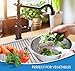 Over the Sink Dish Drying Rack by Preeminent Products | Foldable for Easy Storage, Made of Durable Stainless Steel, Non Slip, Rust & Heat Resistant, Dishwasher Safe, Cook Kitchen Gadgets | Large, Gray