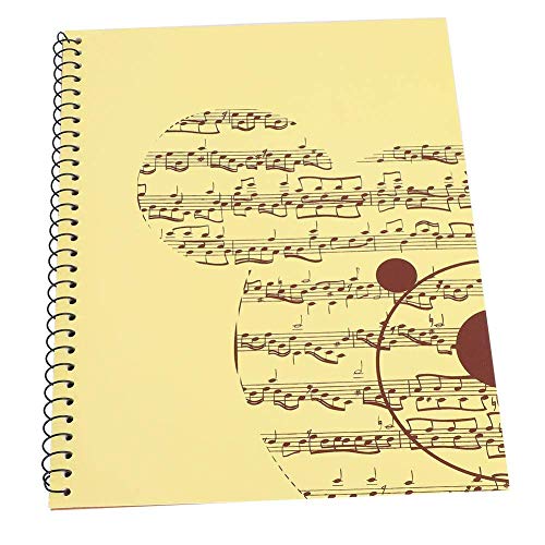 Bnineteenteam 50 pages of blank sheet music notebook handwritten music writing paper handwritten music paper staff paper (yellow bear) game accessories