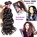 UNice 8A Grade Brazilian Natural Wave Hair 3 Bundles with 4x4 Free Part Lace Closure,100% Unprocessed Human Hair Weave Extensions Natural Color (20 22 24+18 Closure)