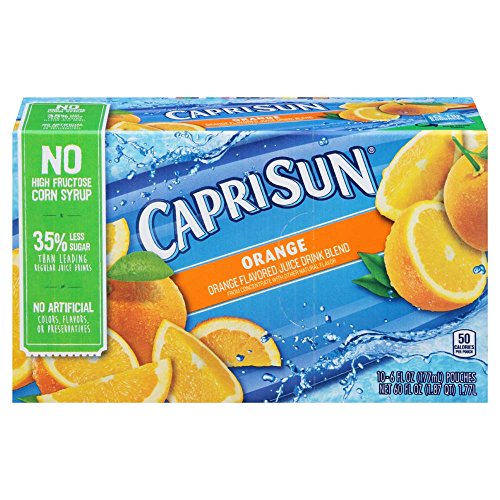 Capri Sun Juice Drink Blend, Orange, 10 Pouches