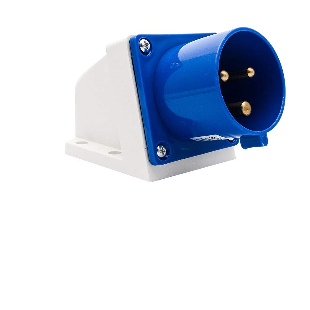 Blue Industrial Plug & Sockets MASO 32A 220v IP44 3 pin Industrial Site Plug & Wall Socket Waterproof IP44 Plug Connector Socket 2P+Earth Male/Female (#523)