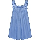 MakeMeChic Women's 2 Piece Lingerie Mesh Cute Valentine Pajama Set Ruffle Bow See Through Vintage Nightgown Sleepwear