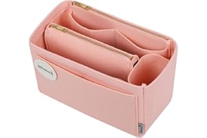 HIMAI Purse Organizer Insert, Handbag Organizer, Bag in Bag Organizer, Perfect for Speedy Neverfull and More, 5 Sizes (Medium, Brush Pink)
