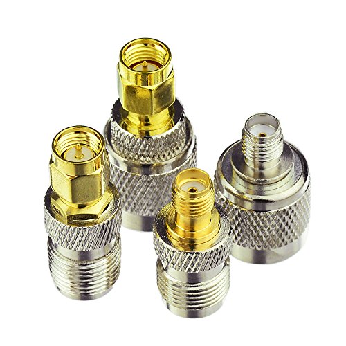 Eightwood 4G Antenna Adapter Kit SMA to TNC Adapter kit 4 Types for 4G Router SMA Antenna CB Antenna Ham Radio CB Radio PCI Wireless Wifi Router Antenna Wlan Lan