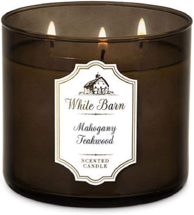 Amazon Com Bath Body Works White Barn 3 Wick Candle Mahogany