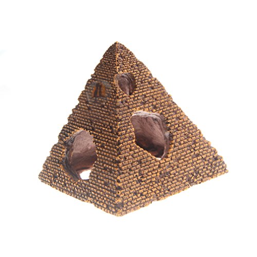 Emours Resin Egyptian Pyramids Reptile Shrimp Fish Hideouts Aquarium Decor