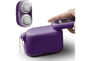 FrSara Fabric Shaver,Electric Lint Remover,Sweater Shavers to Remove Pilling, Pilling Remover for Clothes with Lint Brush,Fabric Shaver for Furniture,Couch,Rechargeable,Smart Digital Display