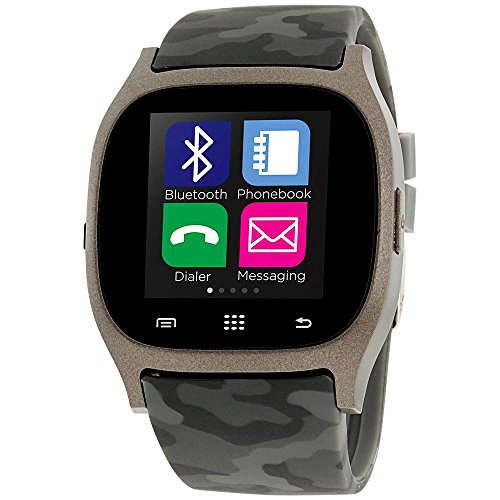 Smart Watch I-Touch Screen Bluetooth with Pedometer Fitness Tracker Band Analysis Sleep Monitoring for Samsung Galaxy Android Apple iPhone iOS LG Google Nexus Smartphone (GUN/CAMO)