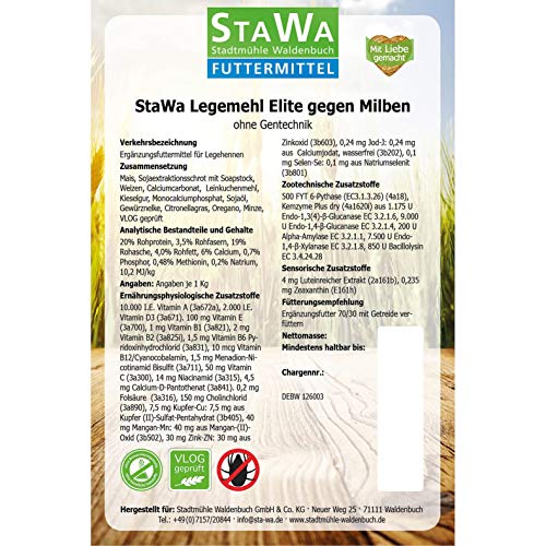 STAWA Legemehl Elite, mit natürlichem Milbenkomplex, Hühnerfutter, 25 kg – Bild 5