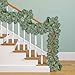 Supla 6' Long Eucalyptus Garland Faux Silver Dollar Eucalyptus Leaves Garland Greenery Garland Wedding Hanging Eucalyptus Vine Arch Swag 164 Pcs Leave in Grey Green for Backdrop Photo Booth Boho Decor
