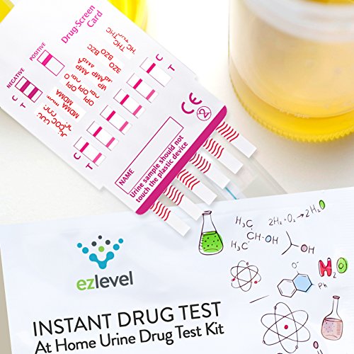 EZ Level 6 Panel Instant Urine Drug Test Multi-Drug Testing Kit Screen Dip Card (5 Tests)