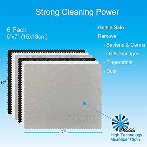 REALFINE Eyeglass Cleaner with Individual Reusable Pouch, Safe for All